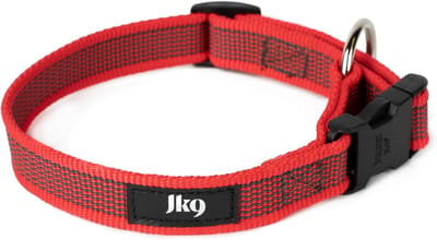 Halsband voor honden 20 mm (27-42 cm) Rood-Grijs - Sterk en Duurzaam