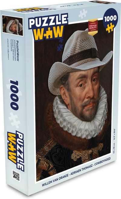 Puzzel Willem van Oranje - Adriaen Thomasz - Cowboyhoed - Legpuzzel - Puzzel 1000 stukjes volwassenen