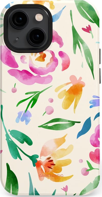 Casetastic Hoesje Geschikt voor Apple iPhone 13 Mini Magsafe - Stijlvolle Beschermende Duo-layer Case - Floral Flow