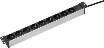 19 Zoll Rack Steckdosenleiste für Netzwerkschränke mit 9 Steckplätzen