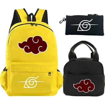 3 stuks/set Anime Naruto bedrukte rugzak boekentas met lunchtas etui tiener kinderen meisje jongen schooltas rugzak