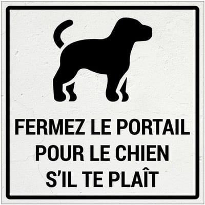 Fermez la portail pour le chien bord | Forex Re materiaal | 40 x 40 cm