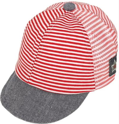 CHPN - Petje - Babypetje - Kinderpet - Babypet - Babycap - Cap - Zomerpetje - Rood/Wit - Petje - Gestreept petje