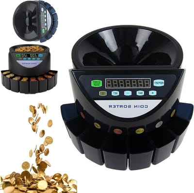 Muntteller Sorteerder - Geldmachine - Munten Tellen - Automatische Sortering - 336 Munten/Min - Zwart