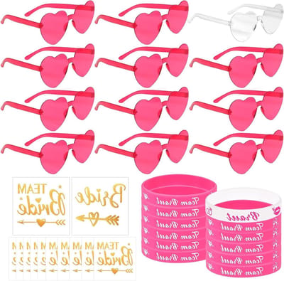 Dailygoods- Bril Hartvorm - 36 Stuks - Accessoires - Vrijgezellenfeest - Teambruid - EVJF-decoratie - Toekomstige Bruid - Feestbril