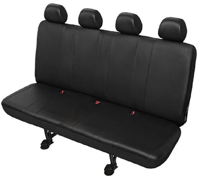 Autostoelhoes bedrijfswagens - Achterbank 4-zits - Skai kunstleder - DV4-XXL (past in 4-zits versie) - Zwart