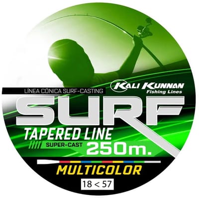 Kali Kunnan Surf Taps Toelopende Onderlijn 250 M Groen 0.200-0.620 mm