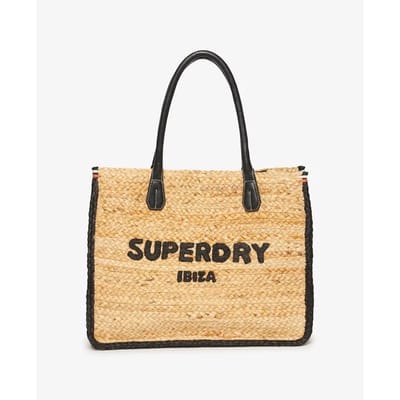 Superdry Luxe Draagtas van Raffia Bruin Grootte: 1SIZE