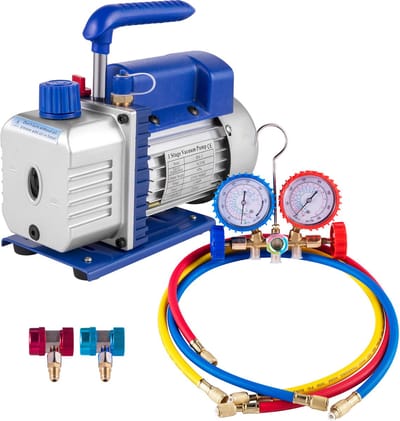 3CFM 1/4hp Koelmiddel Vacuümpomp HVAC enkeltraps ac Verdeelstukmeterset