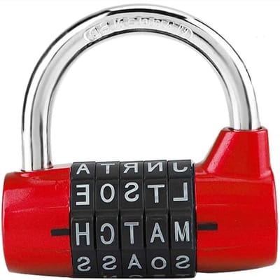 Veilige 5-cijferige combinatiehangslot voor reisbeveiliging - Ideaal voor koffers, tassen en lockers - Rood