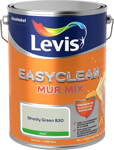 Levis - Easyclean Mur Mat Mix - Shady Green B30 - Mengverf - 5 L