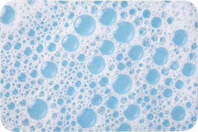 WC mat 90x60 cm - Antislip - Schuim - Bubbels - Blauw - Toiletmat - Vloermat - Douchemat - Toilet tapijt - Toiletmatten