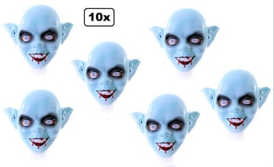 10x Zombie masker kids - Walking dead - Horror zombie time griezel halloween Kids