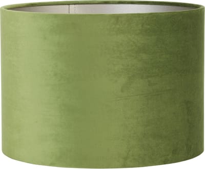 Light & Living Cilinder Lampenkap Velours - Olive Green - Ø30x21cm - voor Tafellampen, Hanglampen