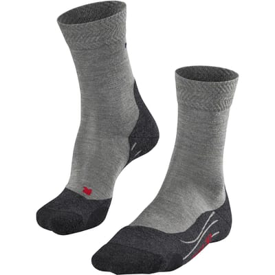 FALKE TK2 Melange anti-blaar dik wol functioneel materiaal wandelsokken heren grijs - maat 39-41