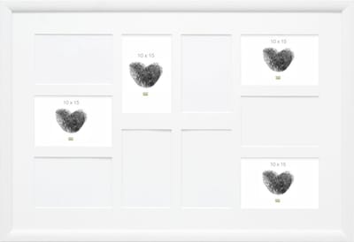 Deknudt Frames multifotolijst S54ST1 - wit - 10x foto 10x15 cm