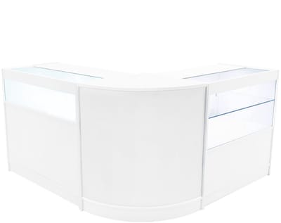 Adonis led winkel toonbank set - wit - b900/c900/cm60 - met 4 sleutels