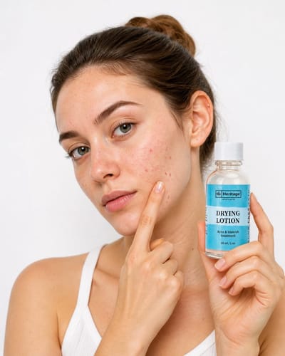 HERITAGE Anti-Acne, Rosacea en onstekkingen lotion & masker – De Ultieme Oplossing Tegen Puistjes, Rosacea, acnevlekken & Littekens | Verminder Ontstekingen & Versnel Herstel!"