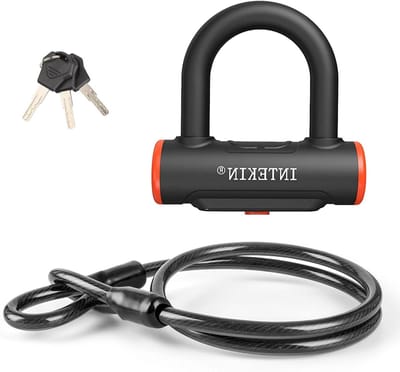 Fietsslot U-slot - Veiligheidsslot - Fiets Beveiligen - Versterkte staalkabel - 16 mm dik - Zwart