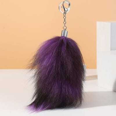 1 Stuk Enorme Echte Vossenstaart Sleutelhanger Kwastje Tas Cosplay Speelgoed Handtas Accessoires Haak Hanger Halloween Cosplay beige