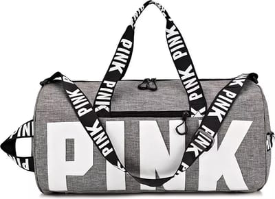 PINK Sporttas - Sporttas - Fitness Tas - Weekendtas - Sport Tas - Kleine Sporttas - Reistas Medium 25 Liter - Grijs - Strandtas - Goede voornemens 2026