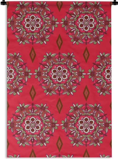 Wandkleed - Wanddoek - Mandala - Design - Bloem - 60x90 cm - Wandtapijt