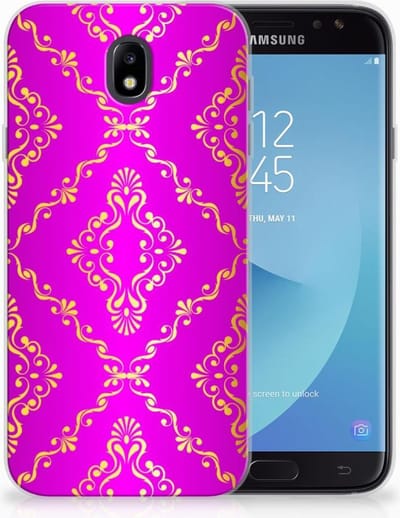 Siliconen Hoesje Samsung Galaxy J7 2017 | J7 Pro Barok Roze
