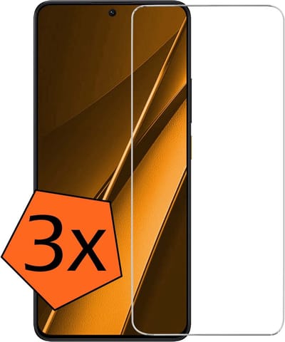 Screenprotector - 3 Stuks - Geschikt voor Xiaomi Poco X6 - Extra Sterk - Gehard Glas - Beschermglas - Tempered Glass - Screen Protector