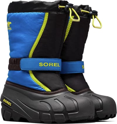 Sorel Snowboots - Maat 30 - Unisex - zwart/bauw/groen