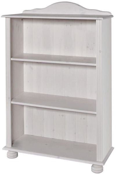 Mette Boekenkast met 3 Vakken - Massief Grenenhout - 77 x 30,5 x 116 cm - Wit Grenen