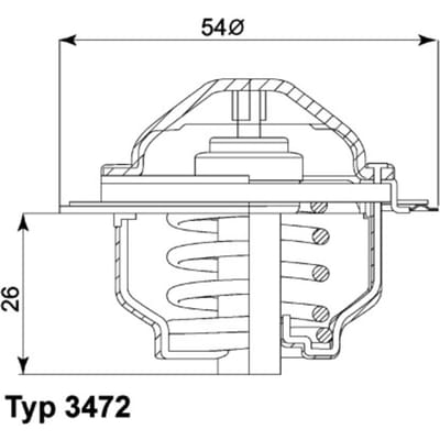 Borgwarner (Wahler) Thermostaat, koelvloeistof WAHLER 3472.87D