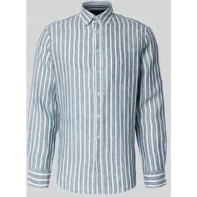 Slim fit vrijetijdsoverhemd van puur linnen