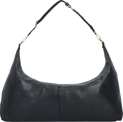 LIEBESKIND BERLIN Leren Schoudertas Paris Sheep Natural Hobo Bag Black Zwart
