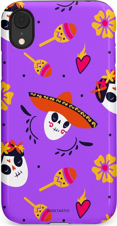 Casetastic Hoesje Geschikt voor Apple iPhone Xr - Stijlvolle Beschermende Duo-layer Case - Muertos sombrero