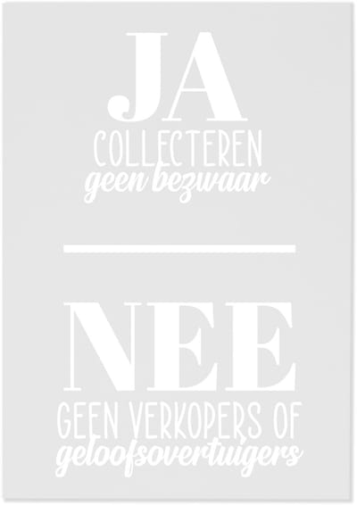 My Little Buddha - Ja Nee Sticker - Collecteren - Wit