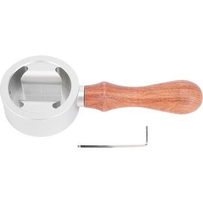 Levier de commande de vapeur pour machine à café, alliage d'aluminium, bois massif, poignée pour machine à café 878 L argenté