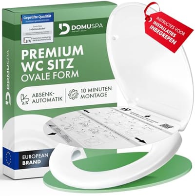Toiletbril met Softclose en Antibacteriële Eigenschappen - Ovale WC-bril met Quick-Release Functie