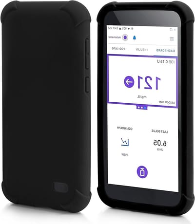 Siliconen Beschermhoes voor PDM - Schokbestendige, Antislip en Valbestendige Case voor Omnipod 5 (Zwart)