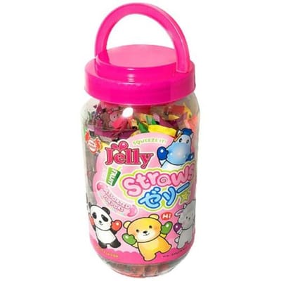 ABC JELLY Jelly Rietjes Pot Gemengde Smaken 800 g - Heerlijke dierenvriendjes jelly rietjes voor een zoete snack.