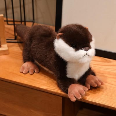 40cm Otter Pluche Speelgoed Bruine Otter Gevuld Pluche Dieren Kinderen Metgezel Poppen Verjaardagsfeest Cadeaus Voor Kinderen 40cm donkerbruine kleur