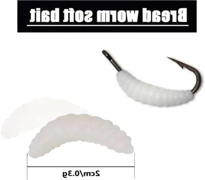 Zachte Vis Lures - Wormen Aas - Karper Vissen - Ultra Realistisch - 50 Stuks - Wit