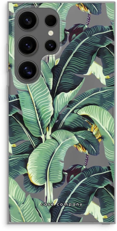 Case Company® - Hoesje geschikt voor Samsung Galaxy S24 Ultra hoesje - Bananenbladeren - Soft Cover Telefoonhoesje - Bescherming aan alle Kanten en Schermrand