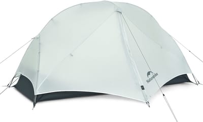 Naturehike Mongar UL 1 – 1-persoons ultralichtgewicht tent – Incl. grondzeil – 15D 1500MM – 3-seizoenen koepeltent – Waterdichte trekkerstent & kampeer tent – Grijs
