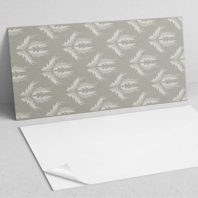 Coloray Wandpanelen Zelfklevend - Stijlvol plantenpatroon PVC Wandpaneel - 100 cm x 50 cm - Grijs Wandbekleding Zelfklevend - 1 stuk - Mozaïeken Wandpanelen Zelfklevend - Wandbord Keuken - Wandpaneel Badkamer