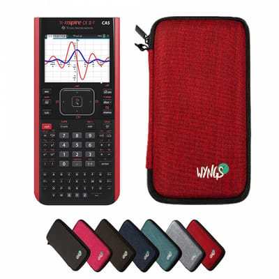 TI-Nspire CX II-T CAS incl. WYNGS Beschermhoes Rood - Grafische Rekenmachine - Basis Pakket