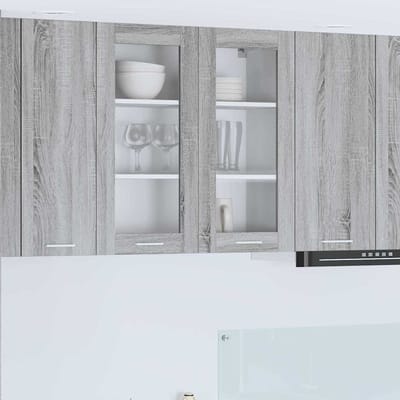 vidaXL - Hangkast - Grijs - Sonoma - 80 - x - 31 - x - 80 - cm - Bewerkt - hout