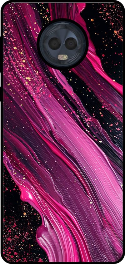 Smartphonica Telefoonhoesje Geschikt voor Motorola Moto G6 met marmer opdruk - TPU backcover case marble design - Paars Roze geschikt voor Motorola Moto G6