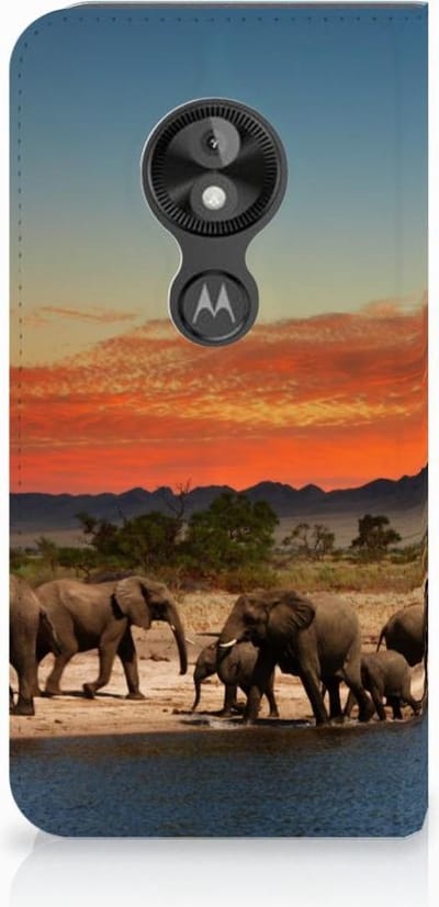 Book Case voor Motorola Moto E5 Play Hoesje maken Olifanten