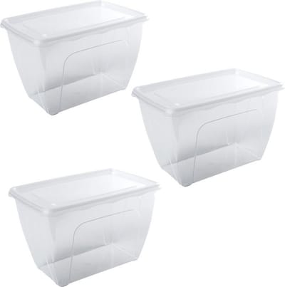 Vershoudbakje - 3x - hoog/diep - transparant - 1,5 liter - 18 x 12 x 12 cm - vershouddoos - Vienna - bakje - Mealprep