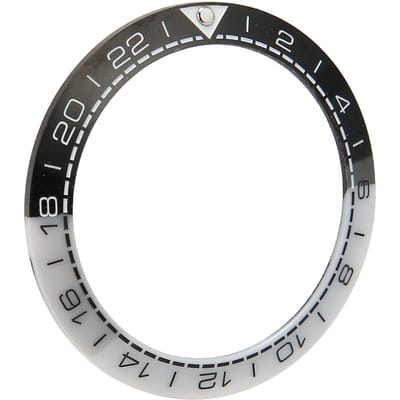 Insert de Lunette de Montre 41,5 mm Céramique Anneau de Lunette de Montre Réparation Accessoire de Remplacement pour Horloger Noir et Blanc gray